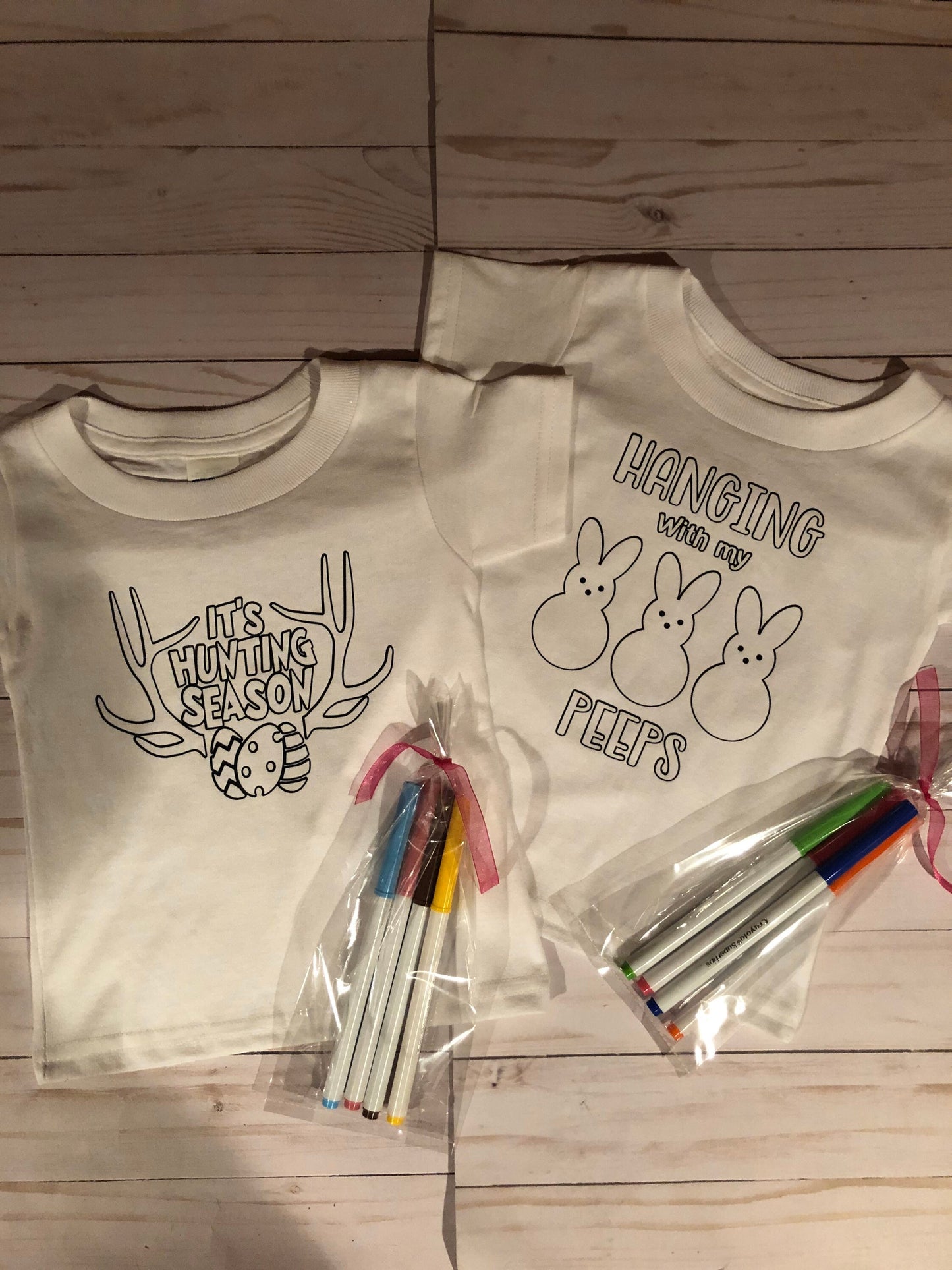 Easter Coloring Shirt, Coloring Page T-Shirt, Hanging with my PEEPS Shirt, Boy Easter Shirt, Girl Easter Shirt, Easter Gift, Coloring TShirt