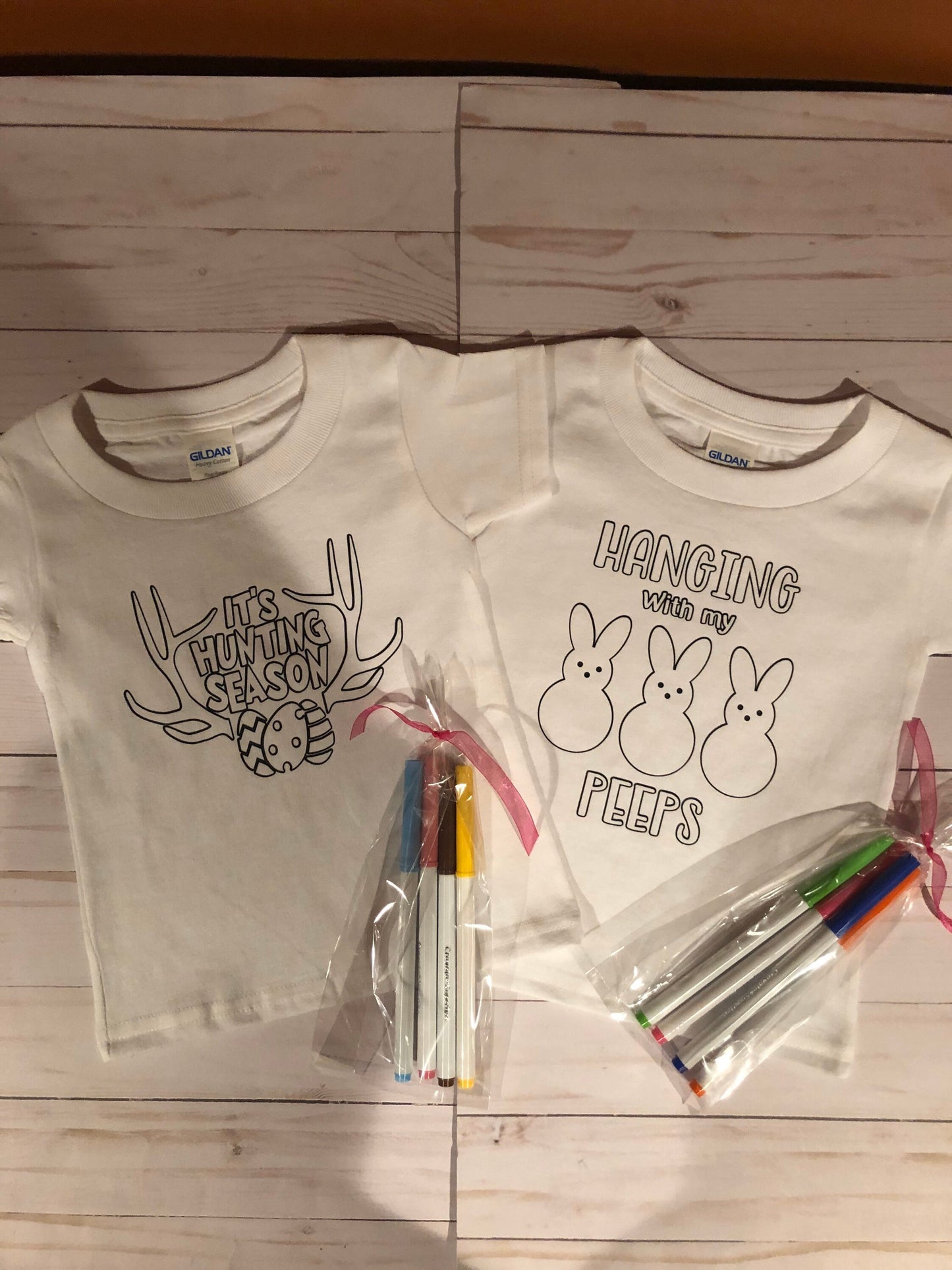 Easter Coloring Shirt, Coloring Page T-Shirt, Hanging with my PEEPS Shirt, Boy Easter Shirt, Girl Easter Shirt, Easter Gift, Coloring TShirt