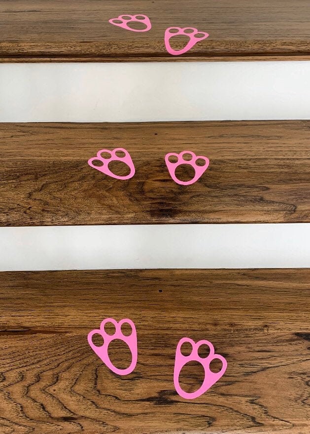 Easter Bunny Decoration Footprint, Kids Easter Decoration Craft, Easter Feet, Bunny Tracks, Removable EASTER Bunny Feet, Easter Trail