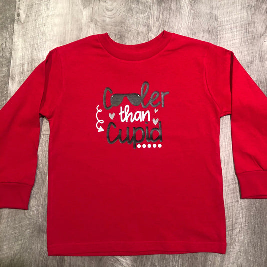 Boys Valentines Outfit, Toddler Valentines Shirt, Kids Valentines Day Shirt, My Valentine, Boys Valentine, Boys COOLER than Cupid Shirt