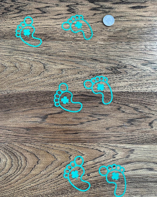 Leprechaun Trap Ideas, Leprechaun Foot Print Stickers, Kids Shamrock Decor, Tiny Leprechaun Footprint, St. Patrick's Day Kid Activities