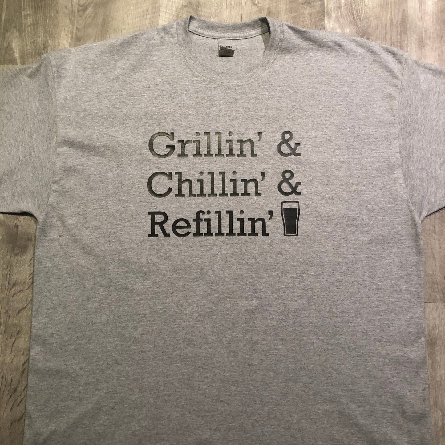 Funny Shirt for Men, Grilling Gift, Funny Husband Shirt, Gift for Dad, Grill Master Shirt, Chilling Grilling Refillin Shirt, Beer Lover Gift