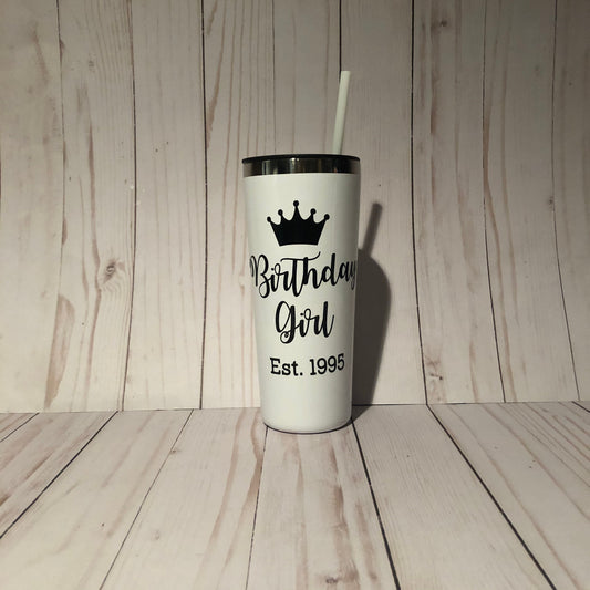 Birthday Gift for Her, Birthday Princess, Custom Birthday Tumbler, Birthday Queen, Sweet 16 Birthday, Custom Birthday Cup, Birthday Bash