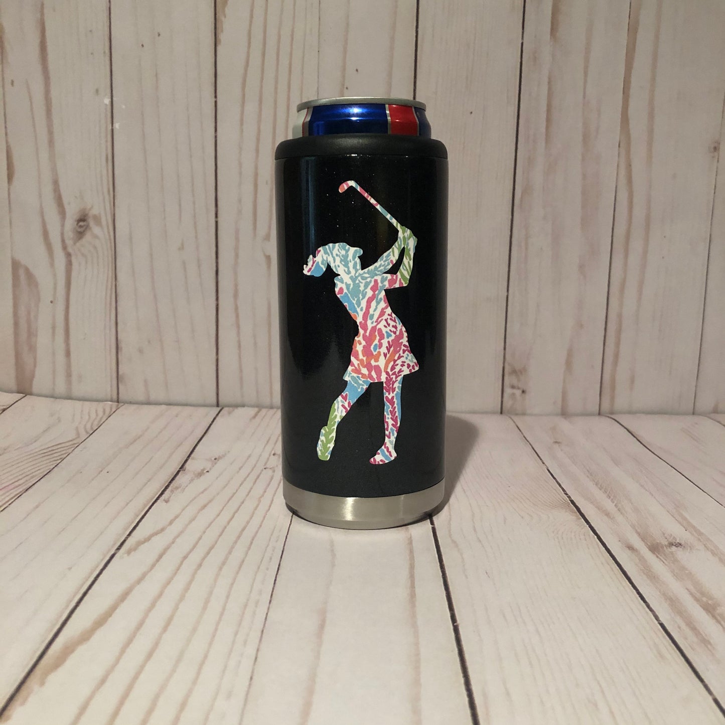 Golf Gift for Women, Golf Present, Personalized Golf Seltzer Holder, Lilly Inspired Golf Can Cooler, Spiked Seltzer Golf, Seltzer