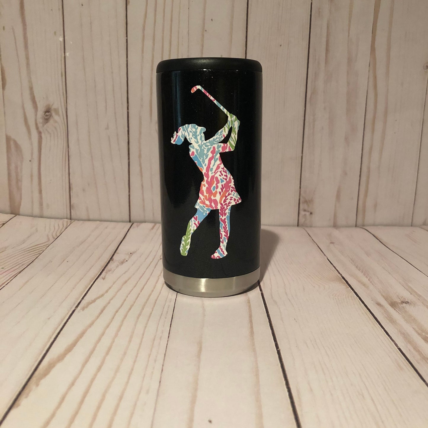 Golf Gift for Women, Golf Present, Personalized Golf Seltzer Holder, Lilly Inspired Golf Can Cooler, Spiked Seltzer Golf, Seltzer