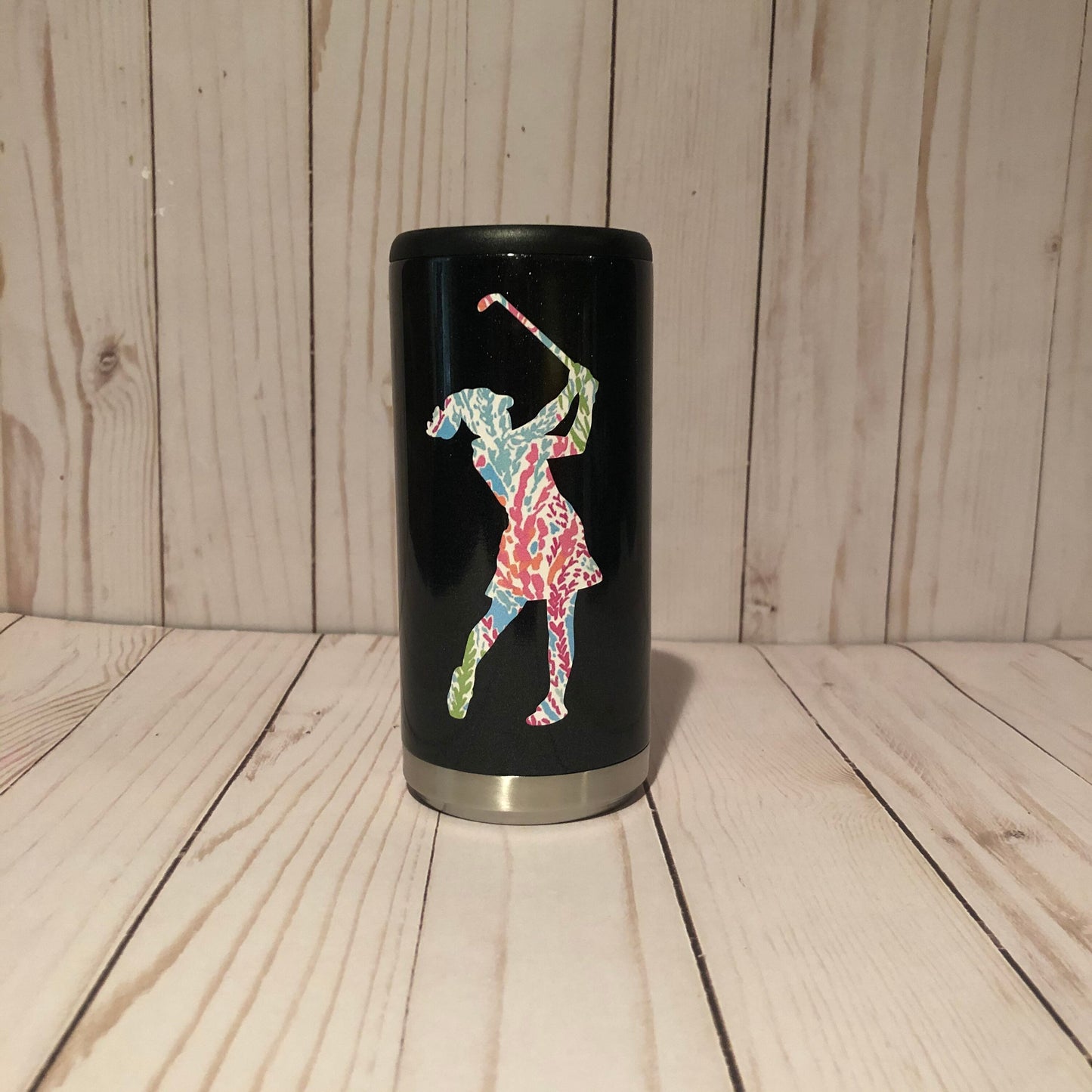 Golf Gift for Women, Golf Present, Personalized Golf Seltzer Holder, Lilly Inspired Golf Can Cooler, Spiked Seltzer Golf, Seltzer