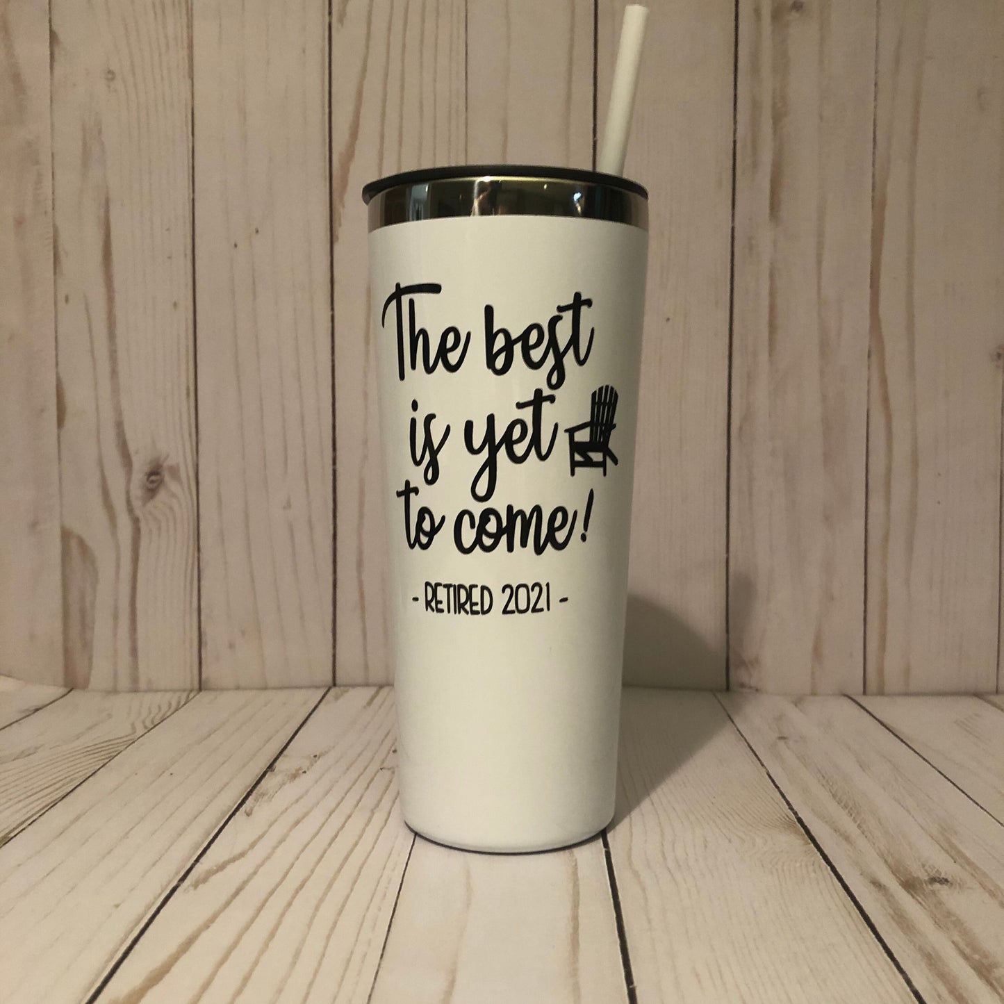 Retirement Gift for Women The best is yet to come insulated coffee mug, Coworker Farewell Travel Tumbler, 22oz hot cold personalized Cup