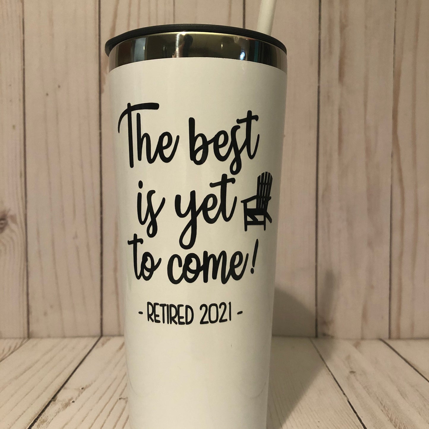 Retirement Gift for Women The best is yet to come insulated coffee mug, Coworker Farewell Travel Tumbler, 22oz hot cold personalized Cup