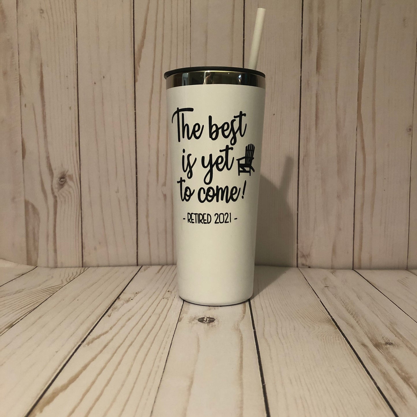 Retirement Gift for Women The best is yet to come insulated coffee mug, Coworker Farewell Travel Tumbler, 22oz hot cold personalized Cup