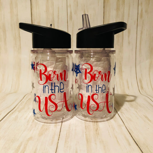 Patriotic Kids Cup, American Tumbler, USA Gift, Personalized Kids Cup, Birthday Party, Kids Tumbler, Birthday Party Gift, BOYS Birthday Gift