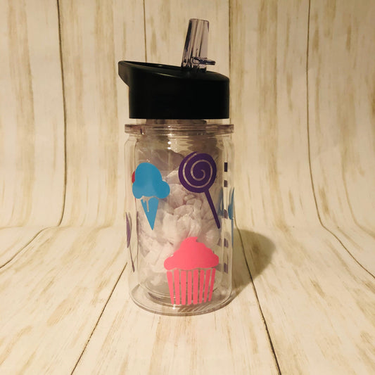 Kids Candy Gift, Personalized Candy Water Bottle for Girl, Gift for Girl Birthday Party, Cupcake Birthday Party Favor, Summer Birthday Ideas