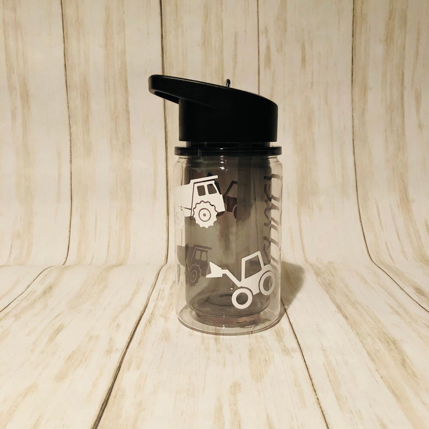 Custom Construction Truck Tumbler Kid Cup, Personalized Excavator Dump Truck Water Bottle, Truck Lover Gift, Construction Birthday Favor