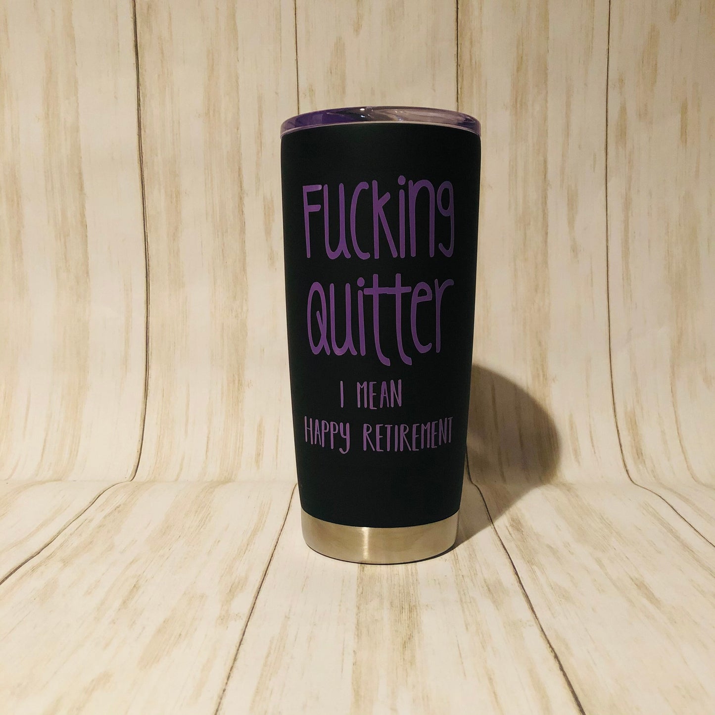 Funny Retirement Gifts, Sarcastic Coffee Tumbler Gift for Men, Coworker Retirement Party Personalized Gift Tumbler, F*cking Quitter