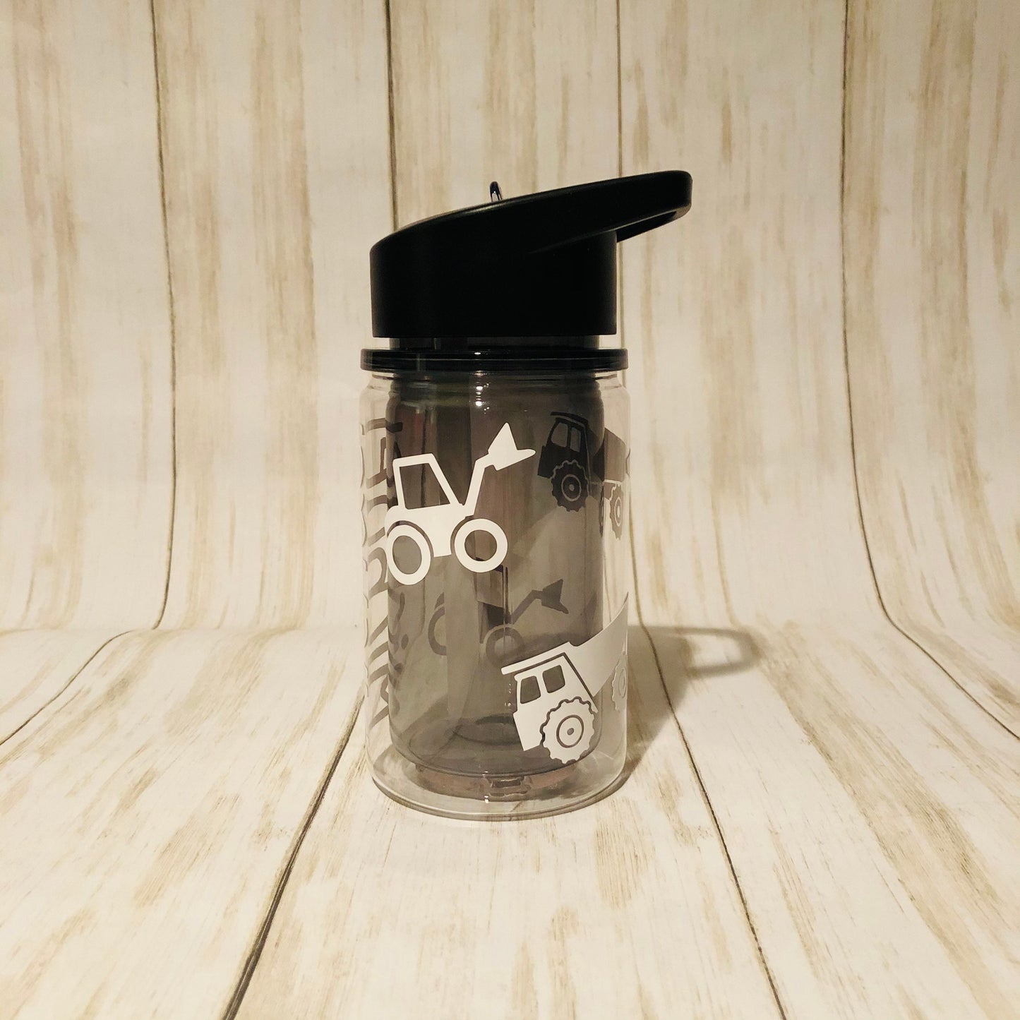 Custom Construction Truck Tumbler Kid Cup, Personalized Excavator Dump Truck Water Bottle, Truck Lover Gift, Construction Birthday Favor