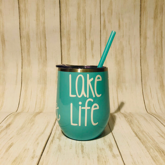 Personalized Lake House Gift, Lake House Wine Glass, Lake Housewarming Gift, Lake Life Gift, Life is Better at the Lake, Beach Wine Tumbler