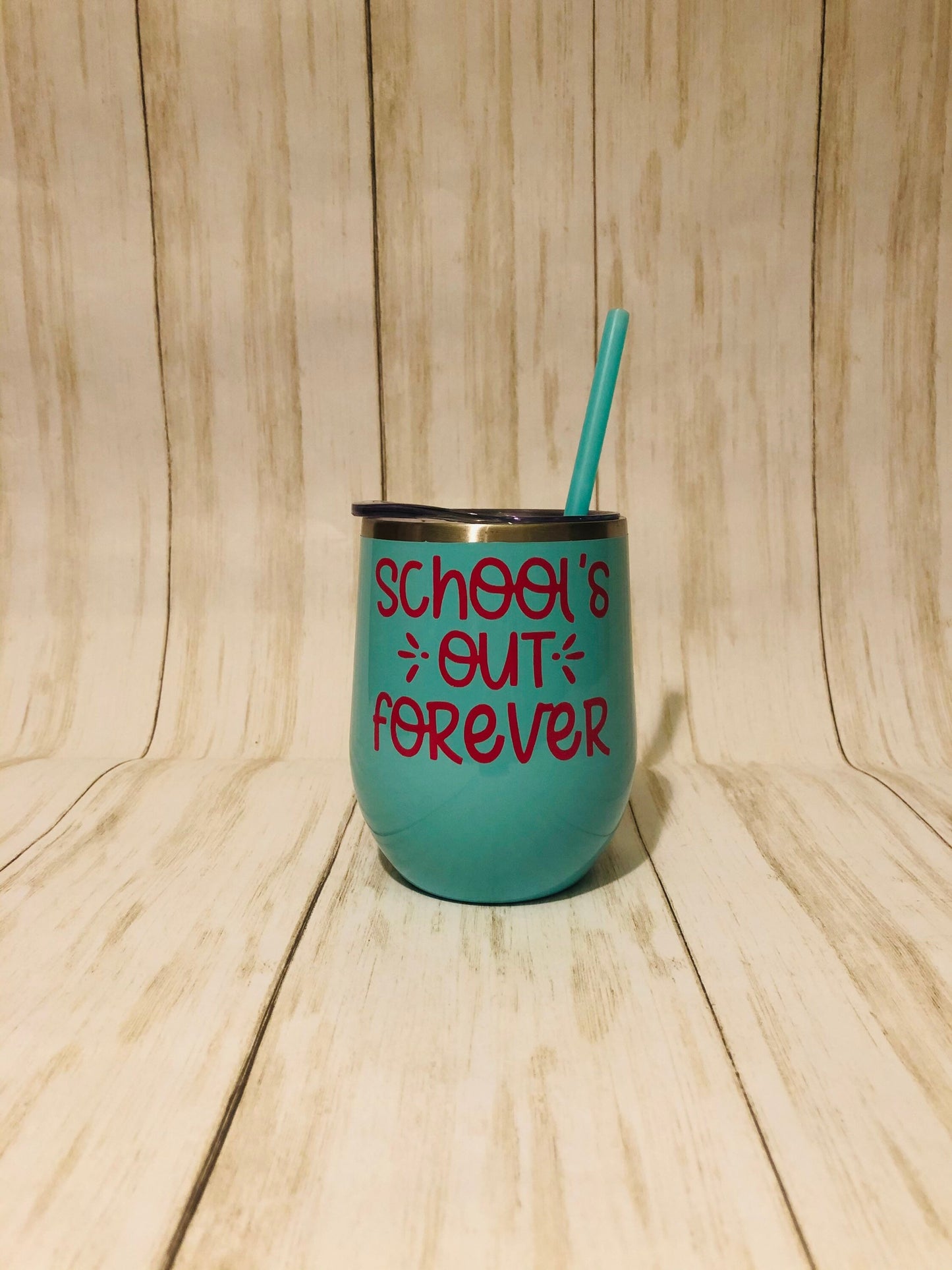 Retirement Gift for Teacher, Schools Out Forever Gift, Funny Teacher Wine Glass, Retired Teacher Gift Idea, Teacher Retirement Party Idea