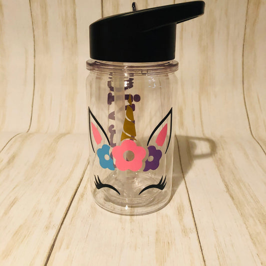 Kids Unicorn Tumbler, Personalized Unicorn Cup for Kids, Girls Gift Birthday Party, Unicorn Birthday Party Favor Favor, Kids Cup with Straw