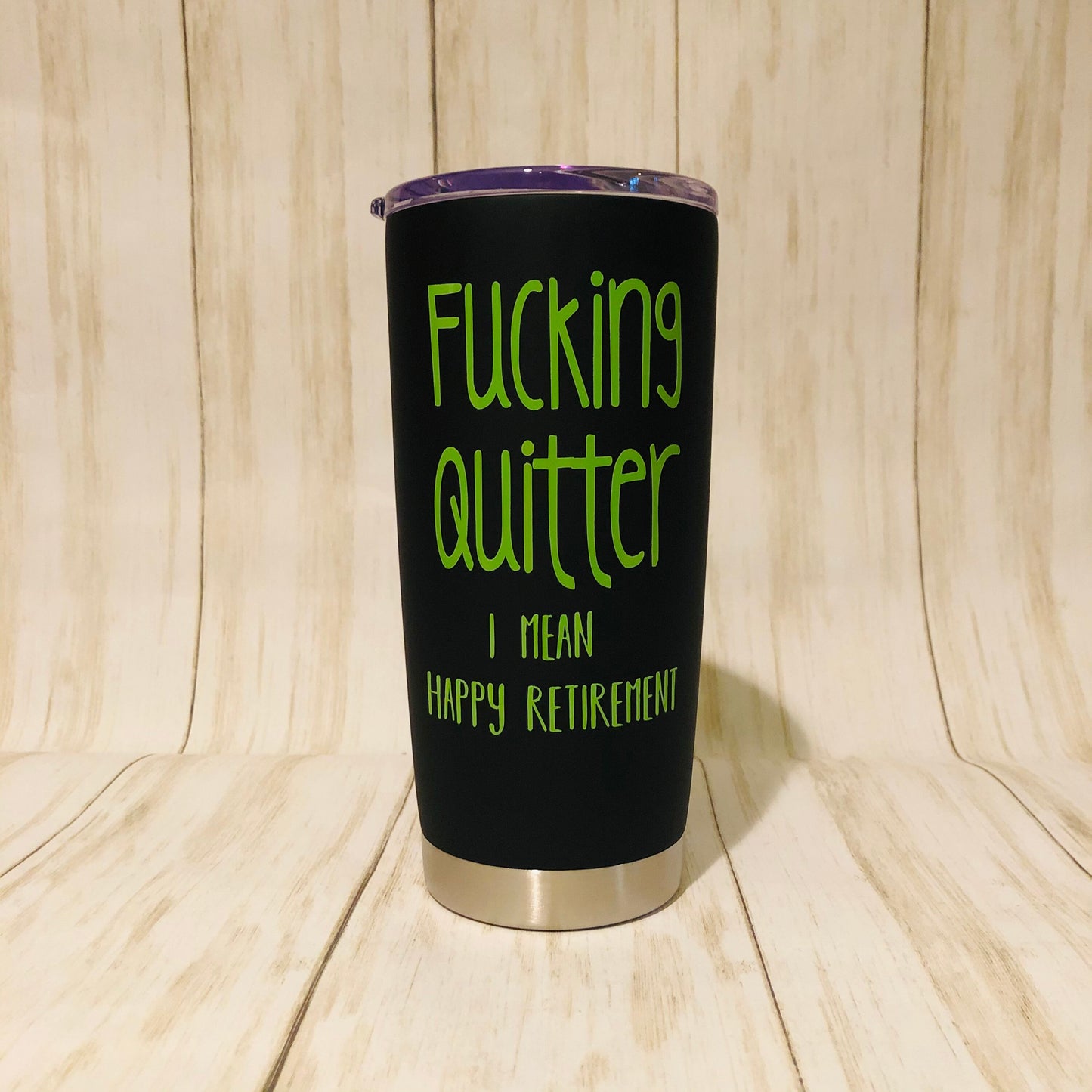 Funny Retirement Gifts, Sarcastic Coffee Tumbler Gift for Men, Coworker Retirement Party Personalized Gift Tumbler, F*cking Quitter