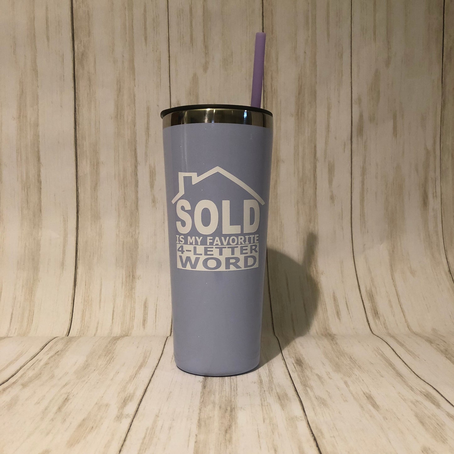 Realtor Closing Gift, Realtor Wine Tumbler, Sold is MY Favorite Four Letter Word, Real Estate Agent Thank You Gift, Real Estate Gift Ideas