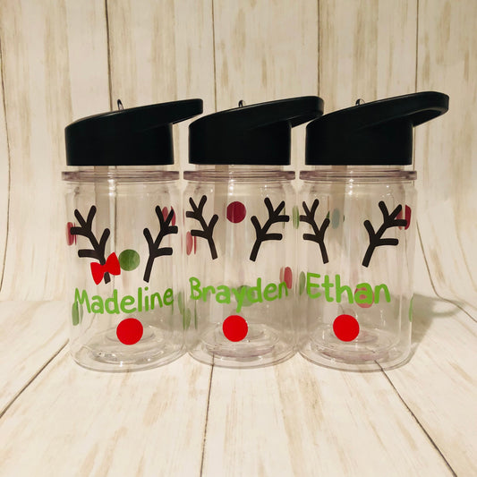 Personalized Christmas Cup, Kid Christmas Cup, Reindeer Kids Cup, Reindeer Tumbler, Kid Christmas Tumbler, Christmas PARTY, Stocking Stuffer