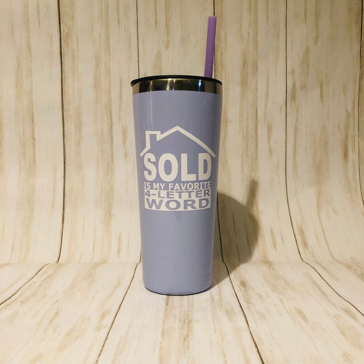 Realtor Closing Gift, Realtor Wine Tumbler, Sold is MY Favorite Four Letter Word, Real Estate Agent Thank You Gift, Real Estate Gift Ideas