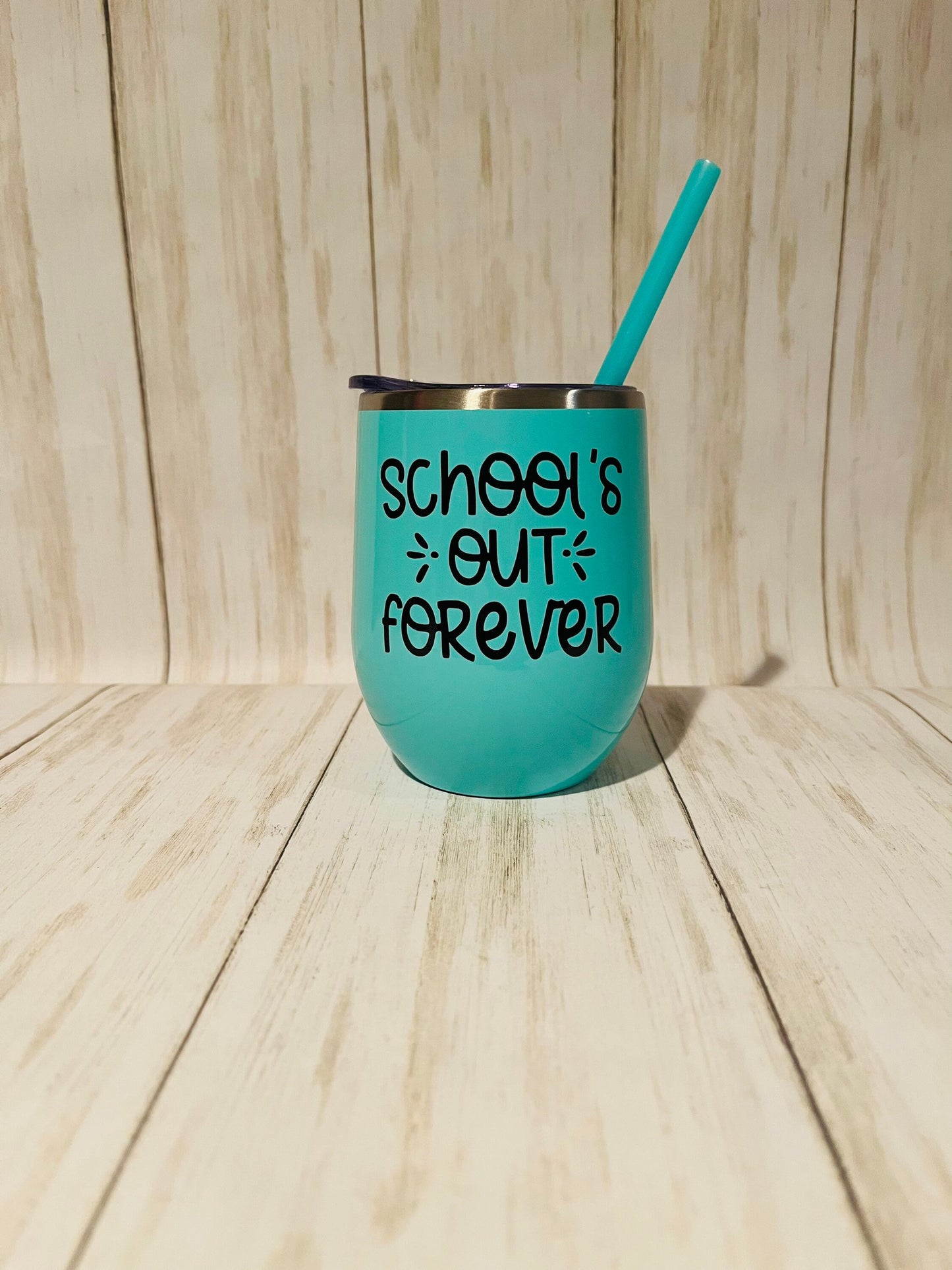 Retirement Gift for Teacher, Schools Out Forever Gift, Funny Teacher Wine Glass, Retired Teacher Gift Idea, Teacher Retirement Party Idea