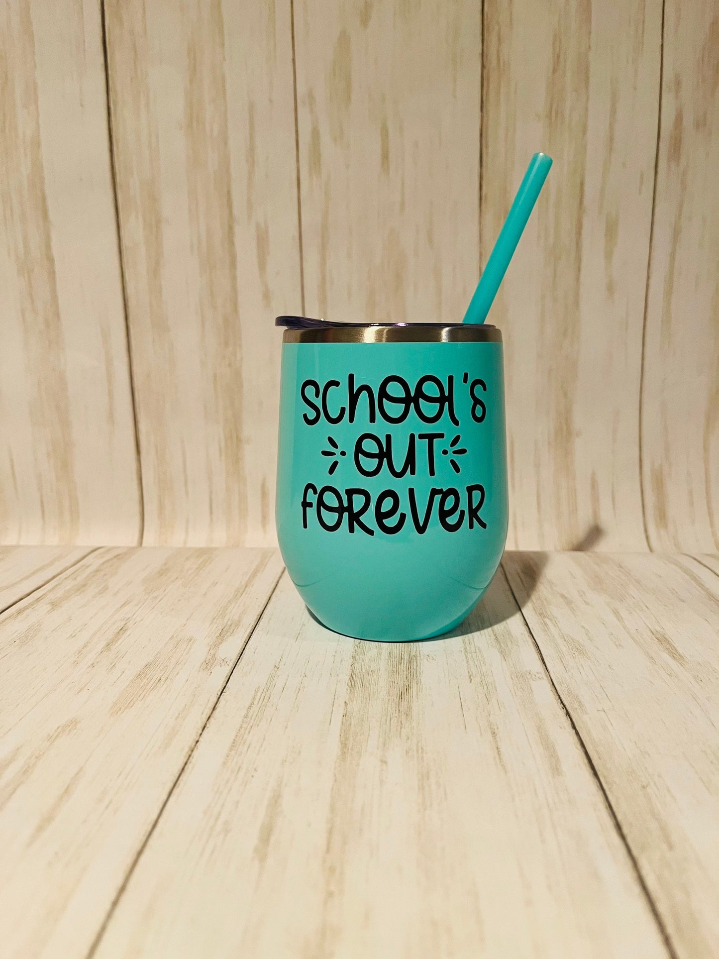 Retirement Gift for Teacher, Schools Out Forever Gift, Funny Teacher Wine Glass, Retired Teacher Gift Idea, Teacher Retirement Party Idea