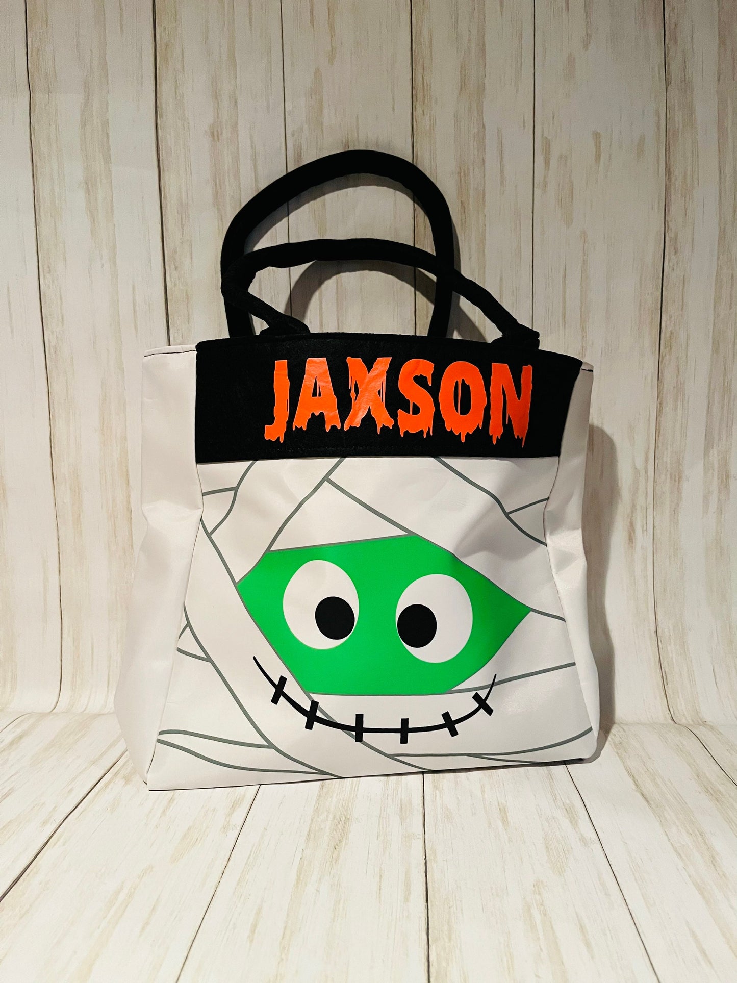 Trick or Treat Bag, Personalized Halloween Bag, Kids Halloween Bag, Large Candy Bag, Halloween Bucket, Halloween Candy Bag Character Tote