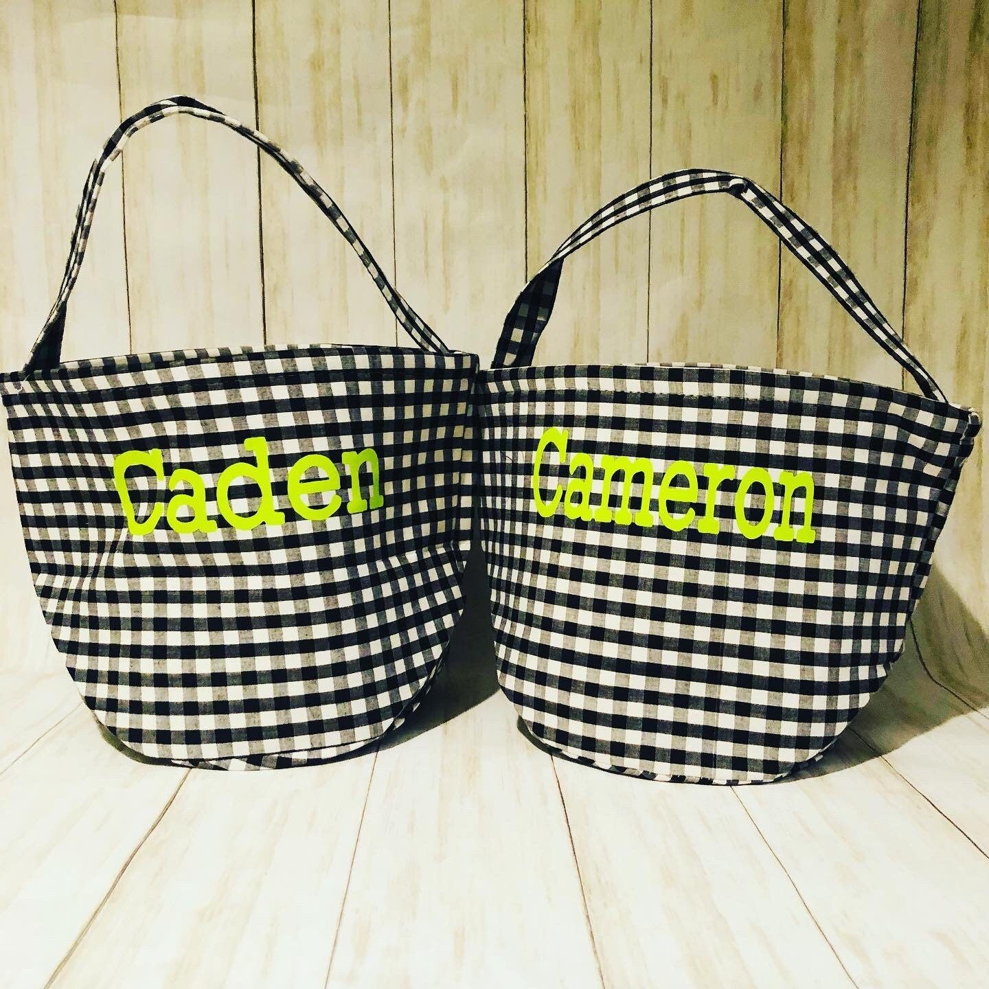 Trick or Treat Bag, Personalized Halloween Bag, Kids Halloween BAG, Gingham Halloween Tote, Halloween Basket, Trick or Treat Bag, Candy Tote